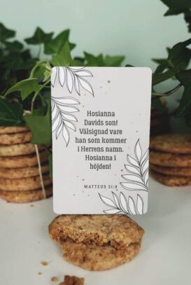 Små, matta gråtonade etiketter i 10-pack: Hosianna Davids son!