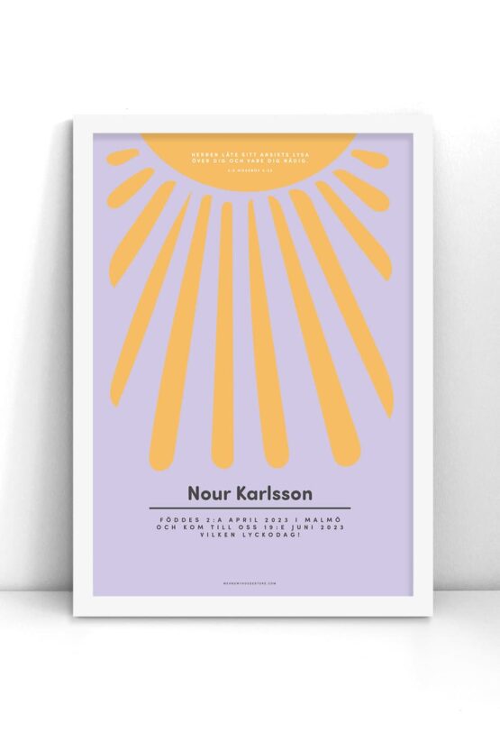 Adoptionsposter med sol