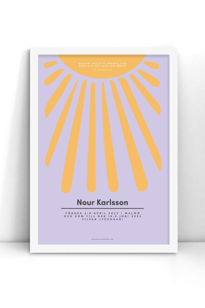 Adoptionsposter med sol