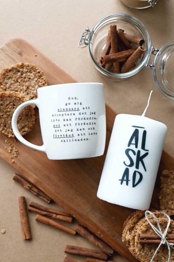 Presenttips: Sinnesro-mugg och Älskad-ljus