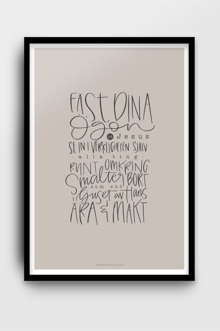 Poster: Fäst dina ögon på Jesus