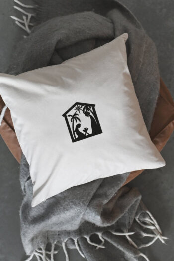Kuddfodral i canvas: Krubban