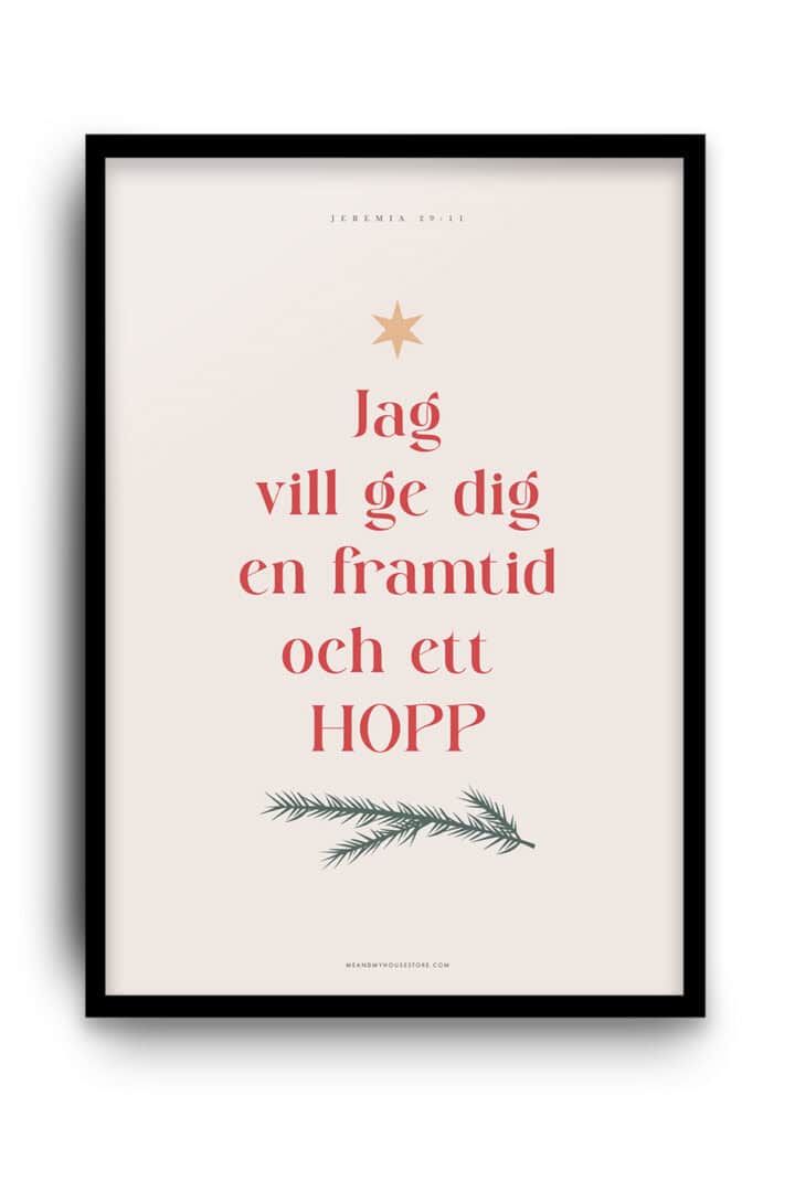 Julposter: Jag vill ge dig en framtid och ett hopp