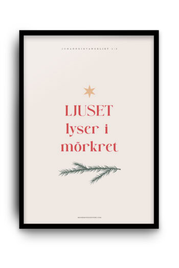 Julposter: Ljuser lyser i mörkret