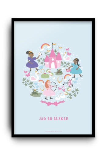 Poster med prinsessor: Jag är älskad