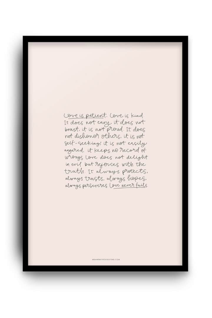 Poster: Love is patient
